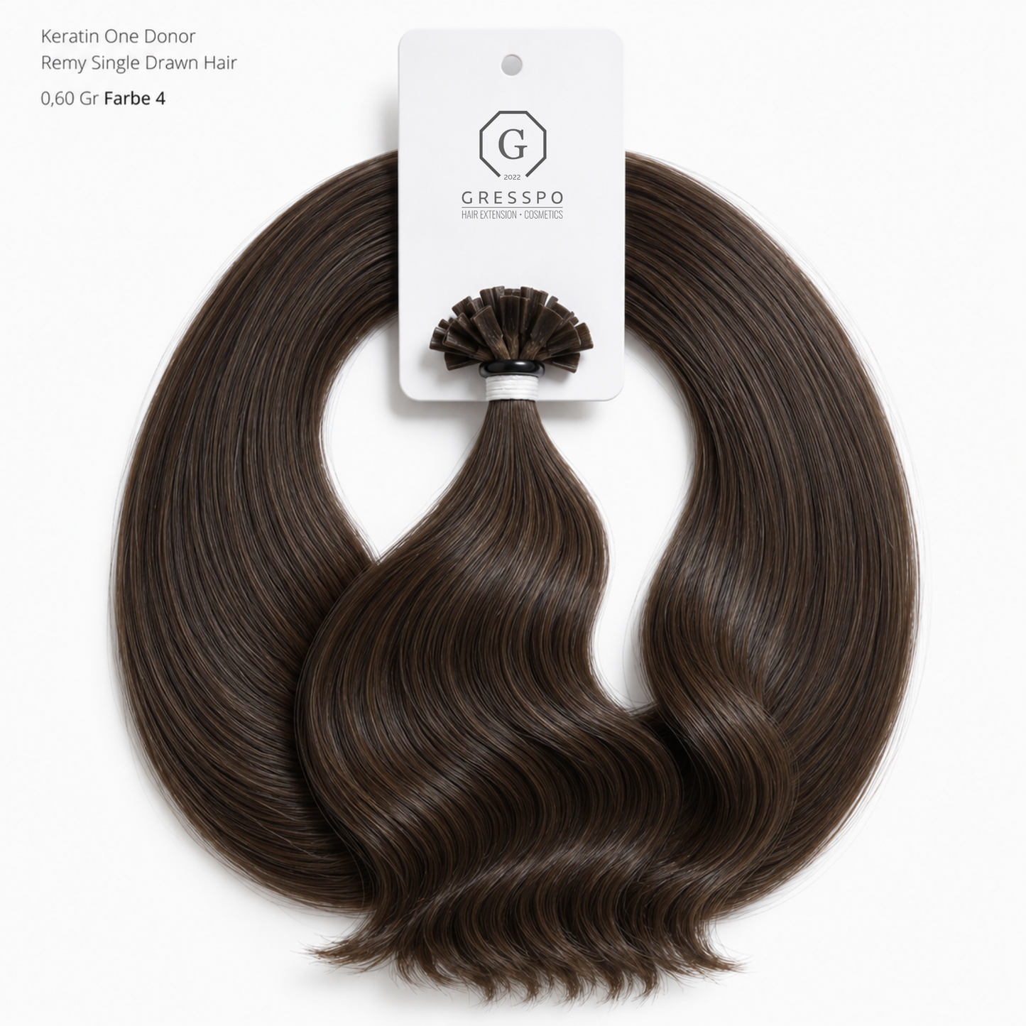 Keratin One Donor Remy Single Drawn Hair 0,60 Gr Farbe 4