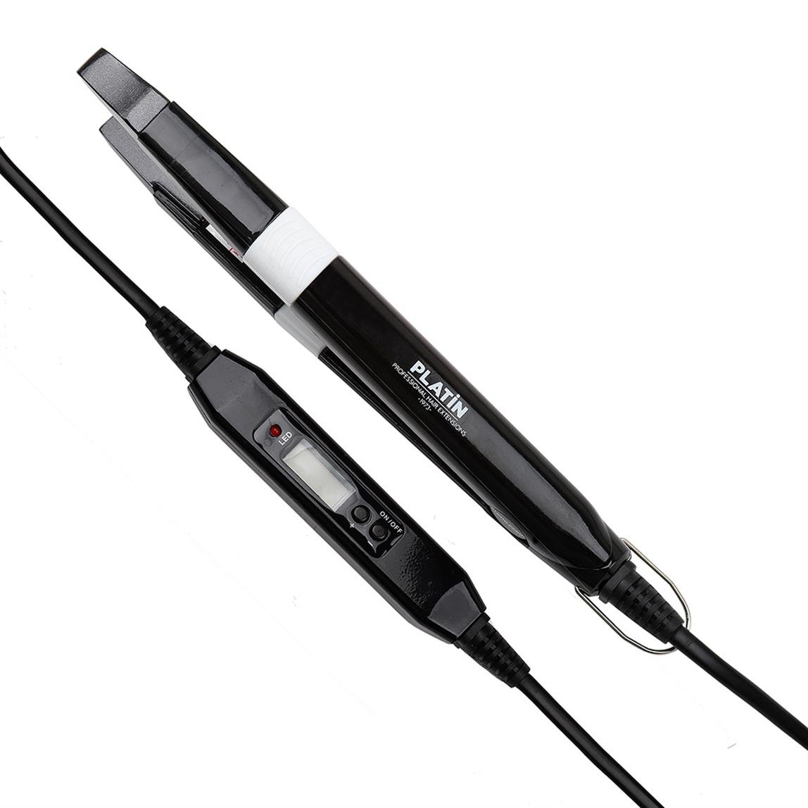 Platin Haarverlängerungsgerät Schwarz mit Digitalanzeige