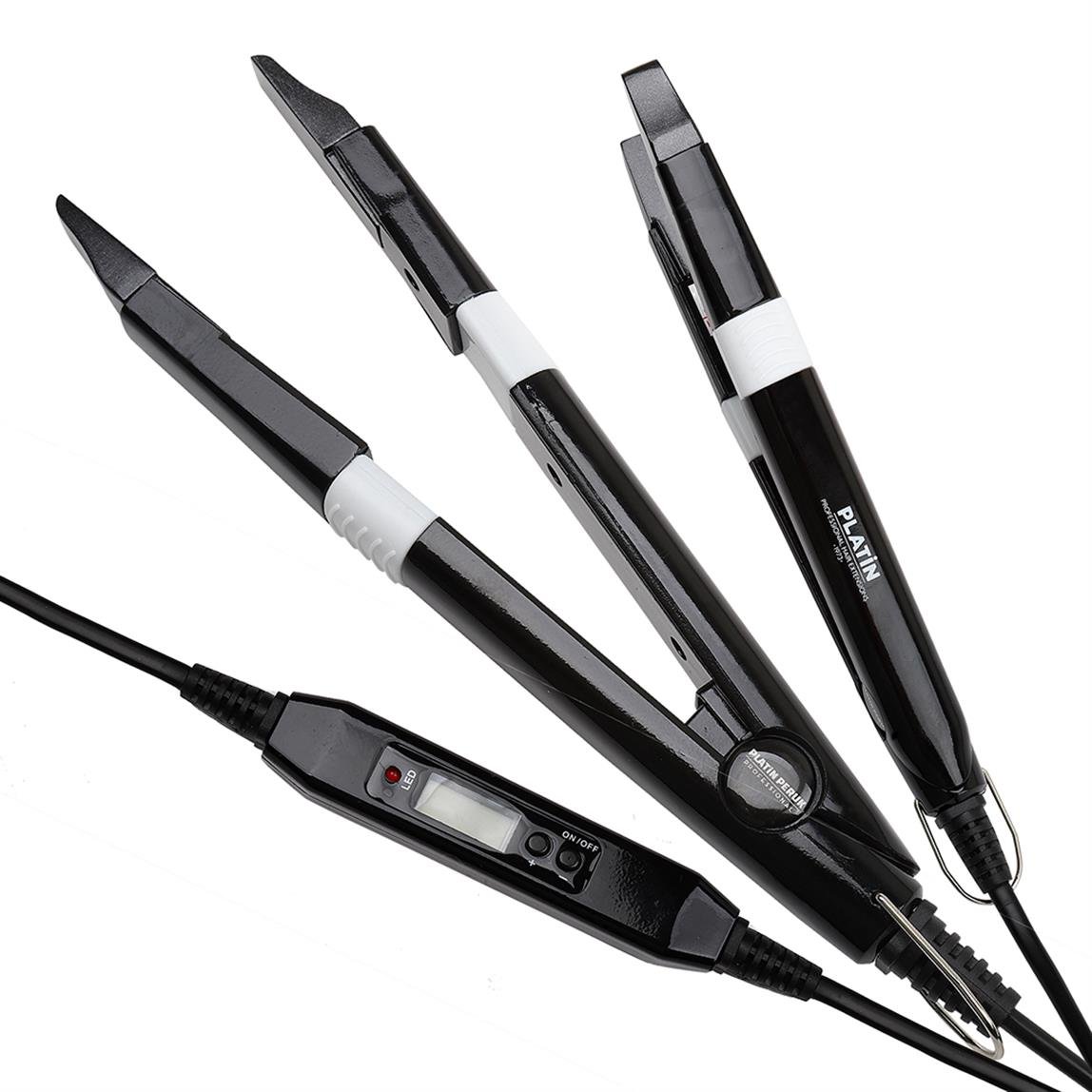 Platin Haarverlängerungsgerät Schwarz mit Digitalanzeige
